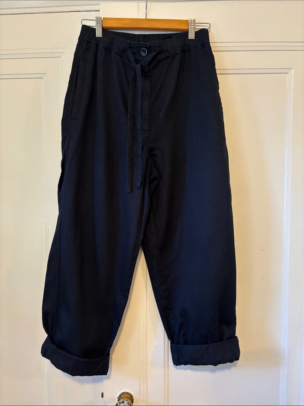 COS Dark Navy Relaxed Drawstring Chinos